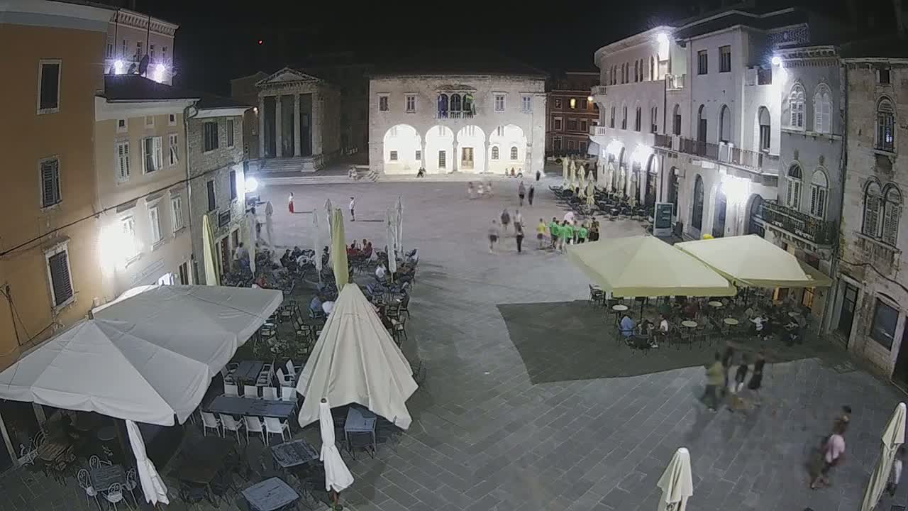 Pula, Trg Forum Square Live Cam - Arena, Pula, Istria, Croatia
