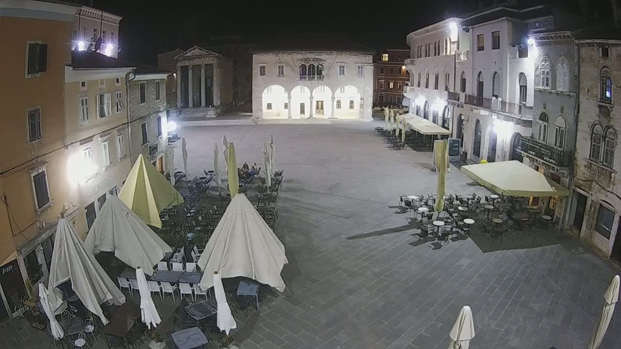 Pula, Trg Forum Square Live Cam - Arena, Pula, Istria, Croatia