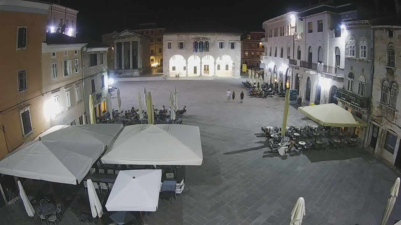 Pula, Trg Forum Square Live Cam - Arena, Pula, Istria, Croatia