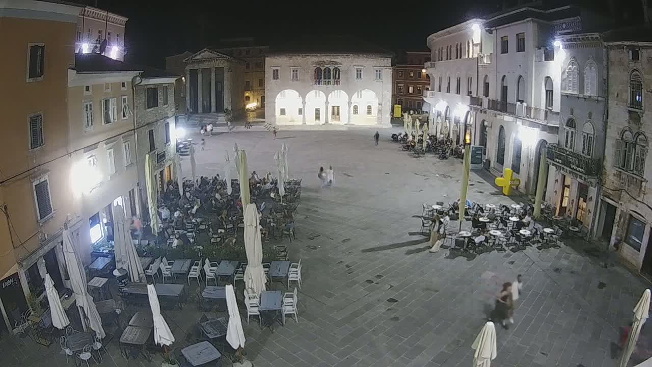 Pula, Trg Forum Square Live Cam - Arena, Pula, Istria, Croatia