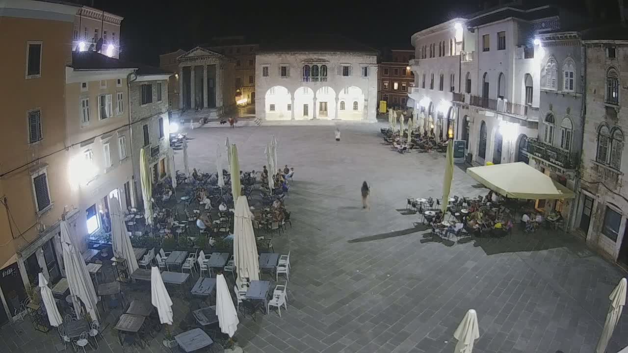 Pula, Trg Forum Square Live Cam - Arena, Pula, Istria, Croatia