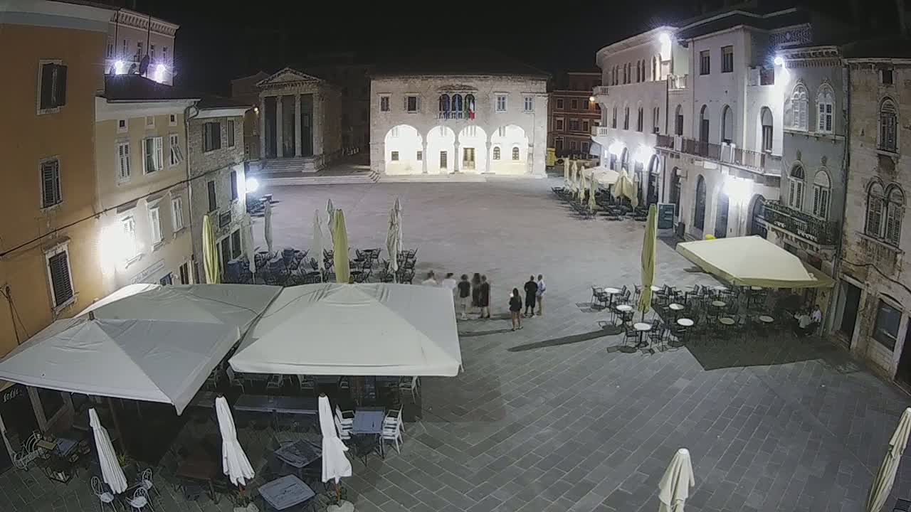 Pula, Trg Forum Square Live Cam - Arena, Pula, Istria, Croatia