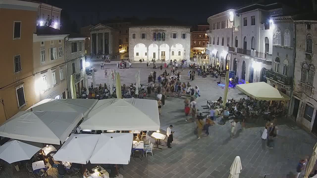 Pula, Trg Forum Square Live Cam - Arena, Pula, Istria, Croatia