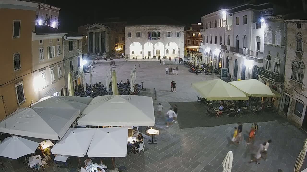 Pula, Trg Forum Square Live Cam - Arena, Pula, Istria, Croatia