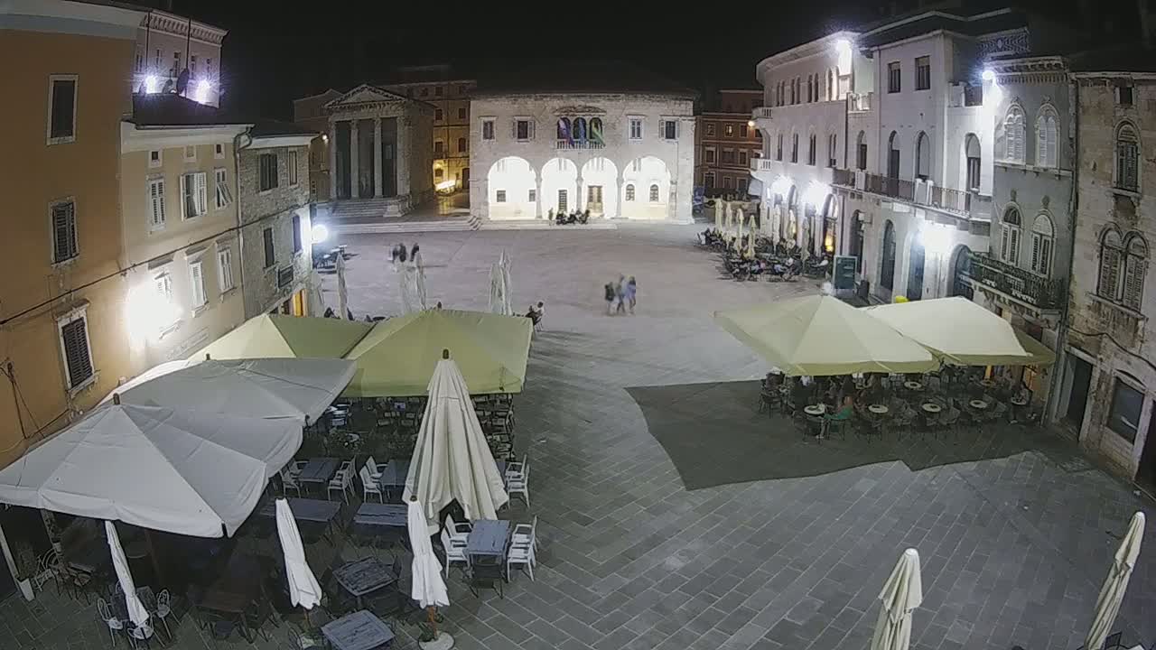 Pula, Trg Forum Square Live Cam - Arena, Pula, Istria, Croatia
