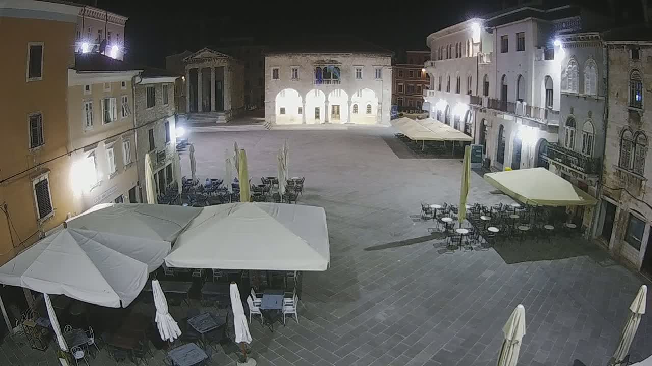 Pula, Trg Forum Square Live Cam - Arena, Pula, Istria, Croatia