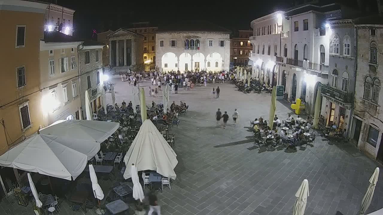 Pula, Trg Forum Square Live Cam - Arena, Pula, Istria, Croatia