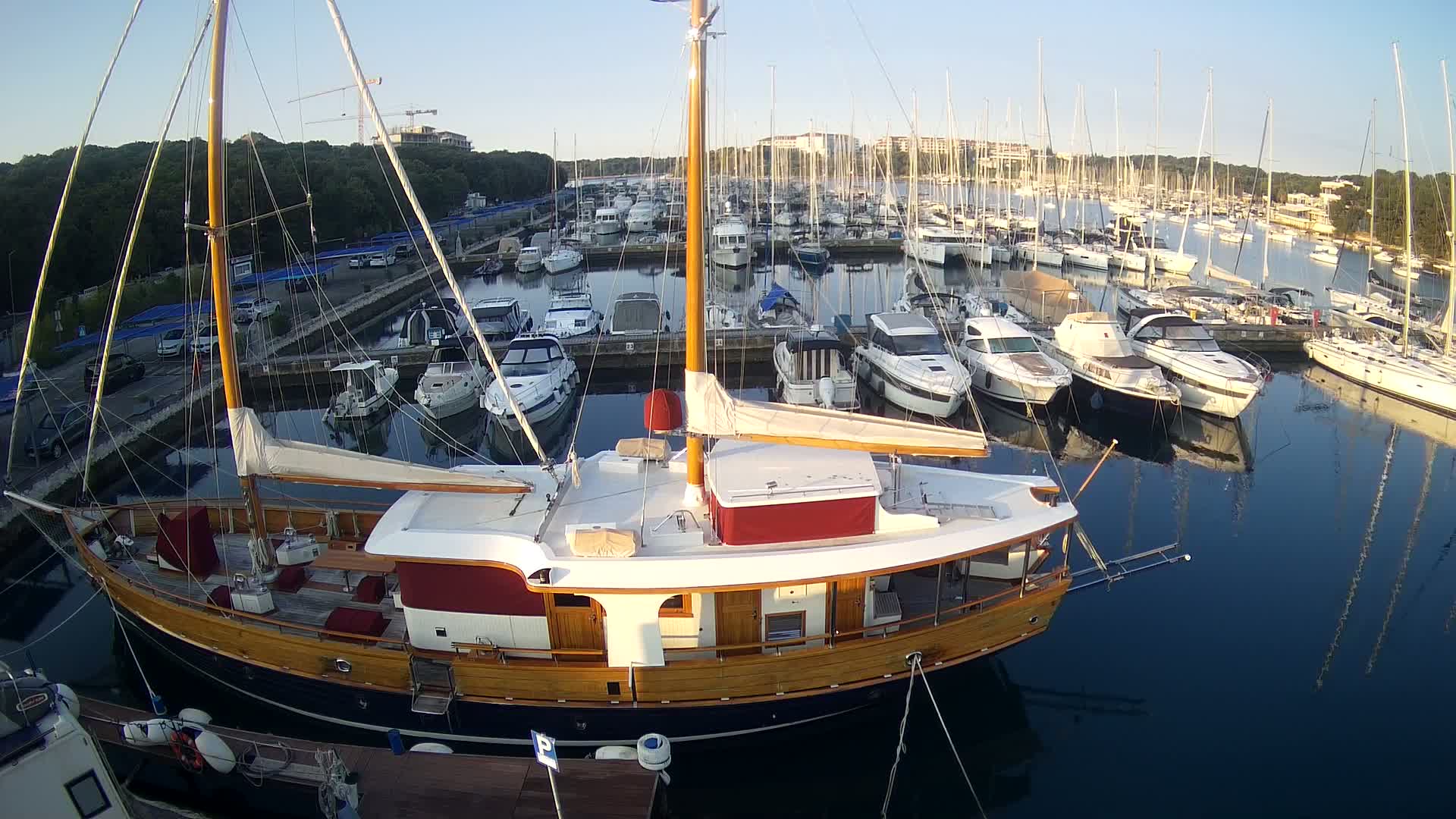 Pula, Marina Veruda South View Live Cam - Pjescana Uvala, Pula, Istria, Croatia