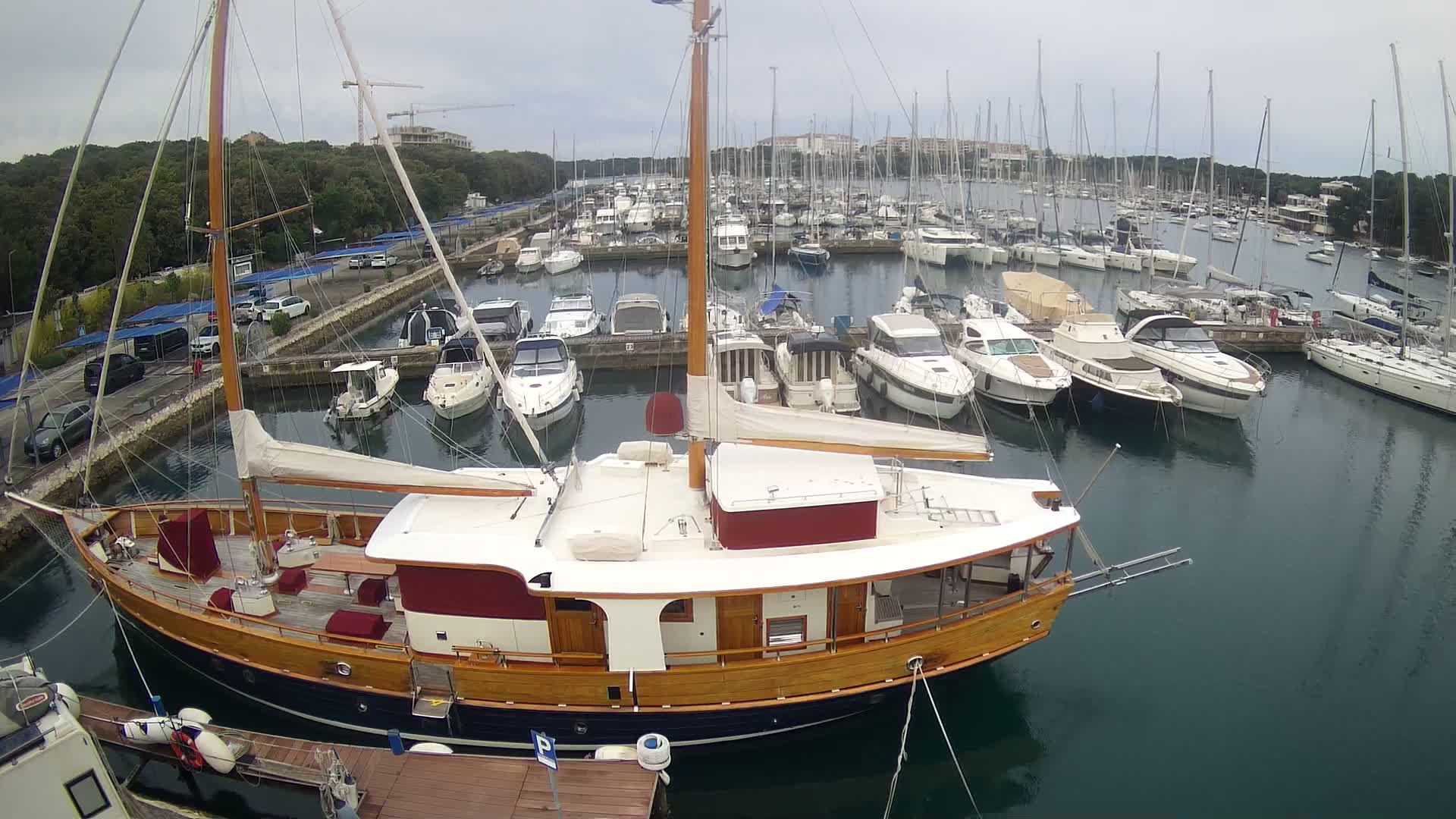 Pula, Marina Veruda South View Live Cam - Pjescana Uvala, Pula, Istria, Croatia
