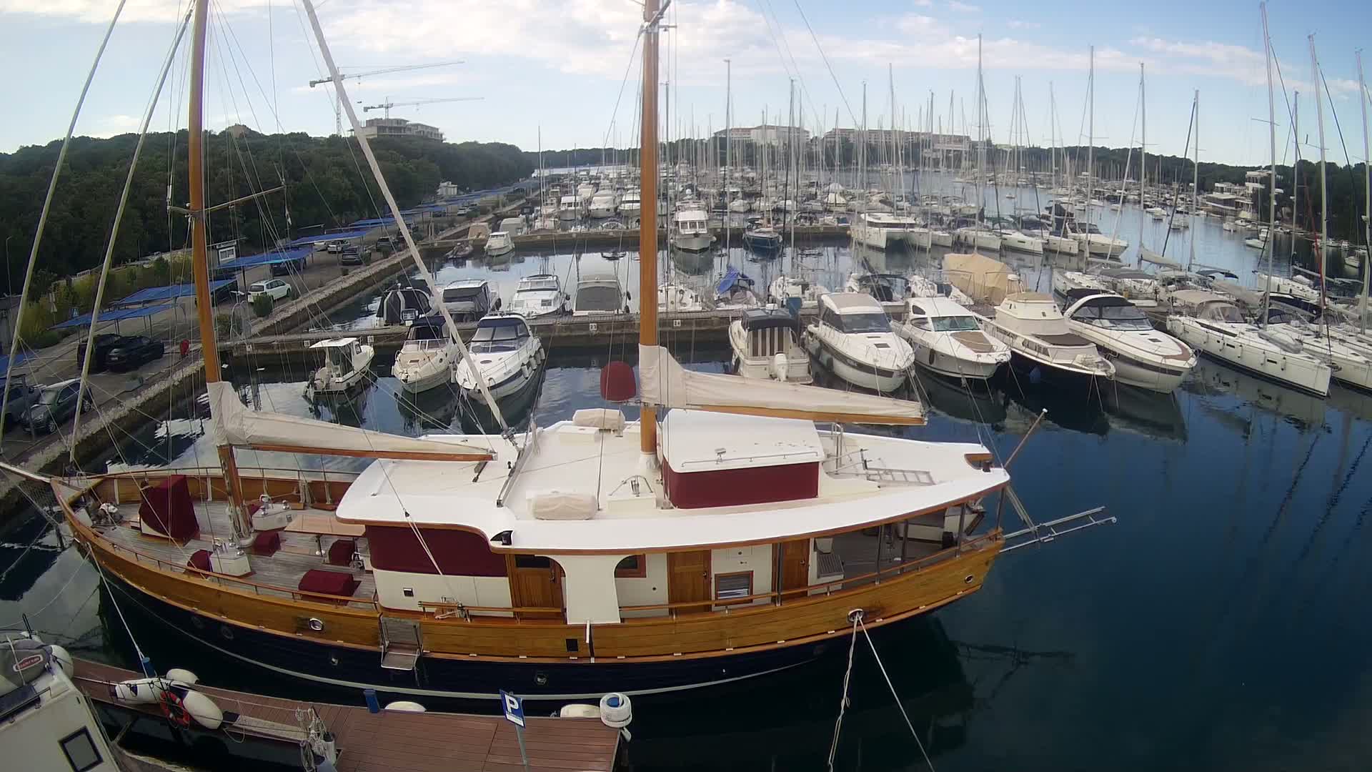 Pula, Marina Veruda South View Live Cam - Pjescana Uvala, Pula, Istria, Croatia