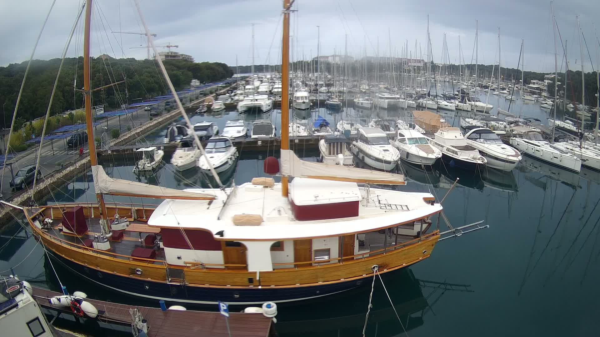 Pula, Marina Veruda South View Live Cam - Pjescana Uvala, Pula, Istria, Croatia