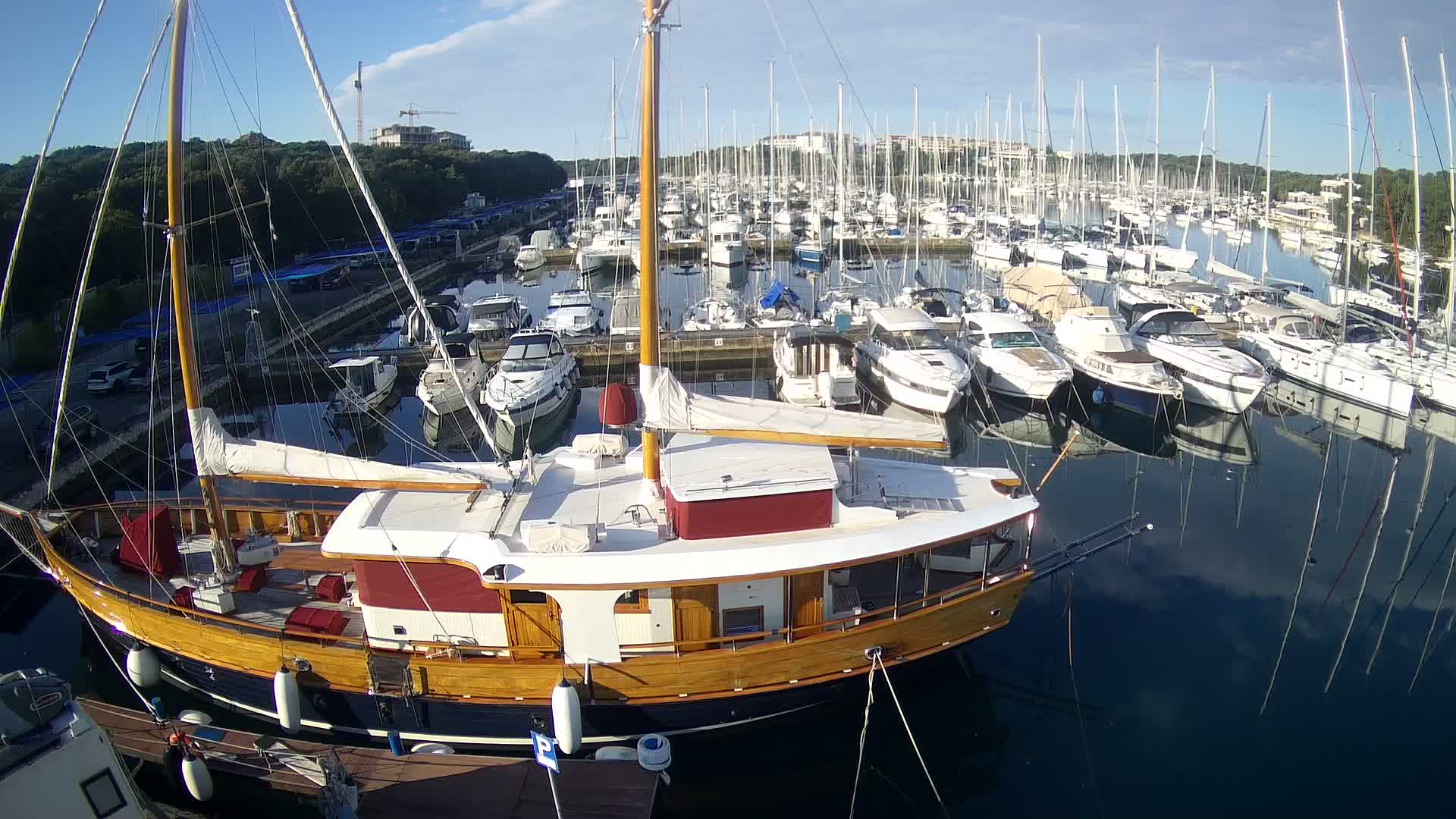 Pula, Marina Veruda South View Live Cam - Pjescana Uvala, Pula, Istria, Croatia