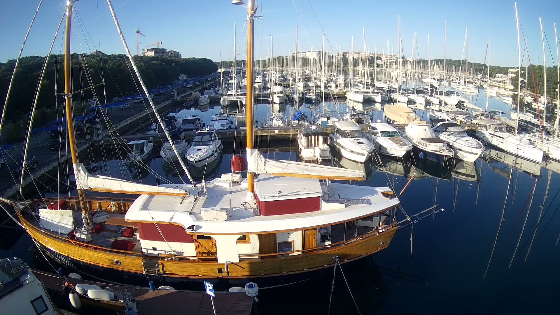 Pula, Marina Veruda South View Live Cam - Pjescana Uvala, Pula, Istria, Croatia