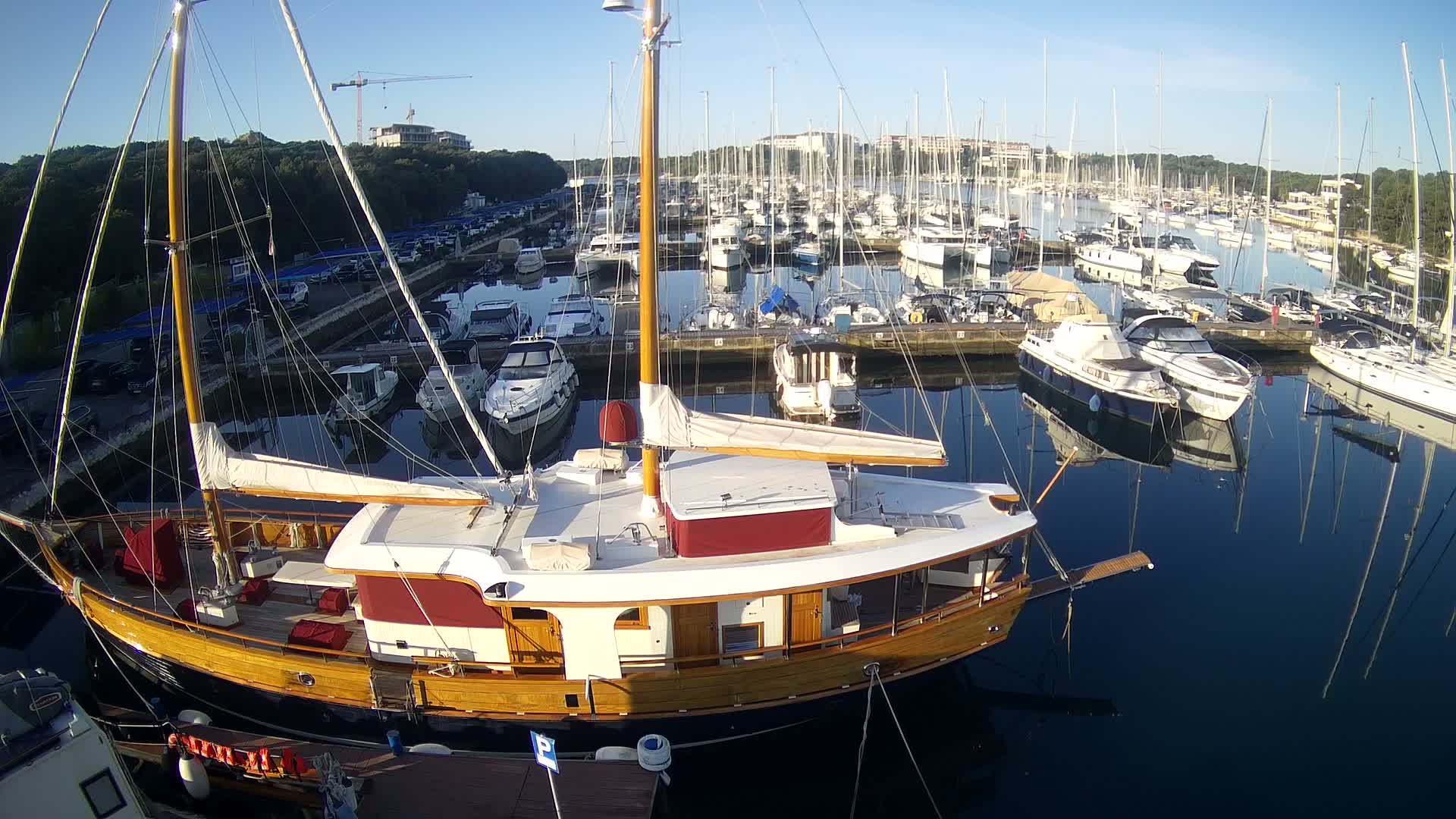 Pula, Marina Veruda South View Live Cam - Pjescana Uvala, Pula, Istria, Croatia