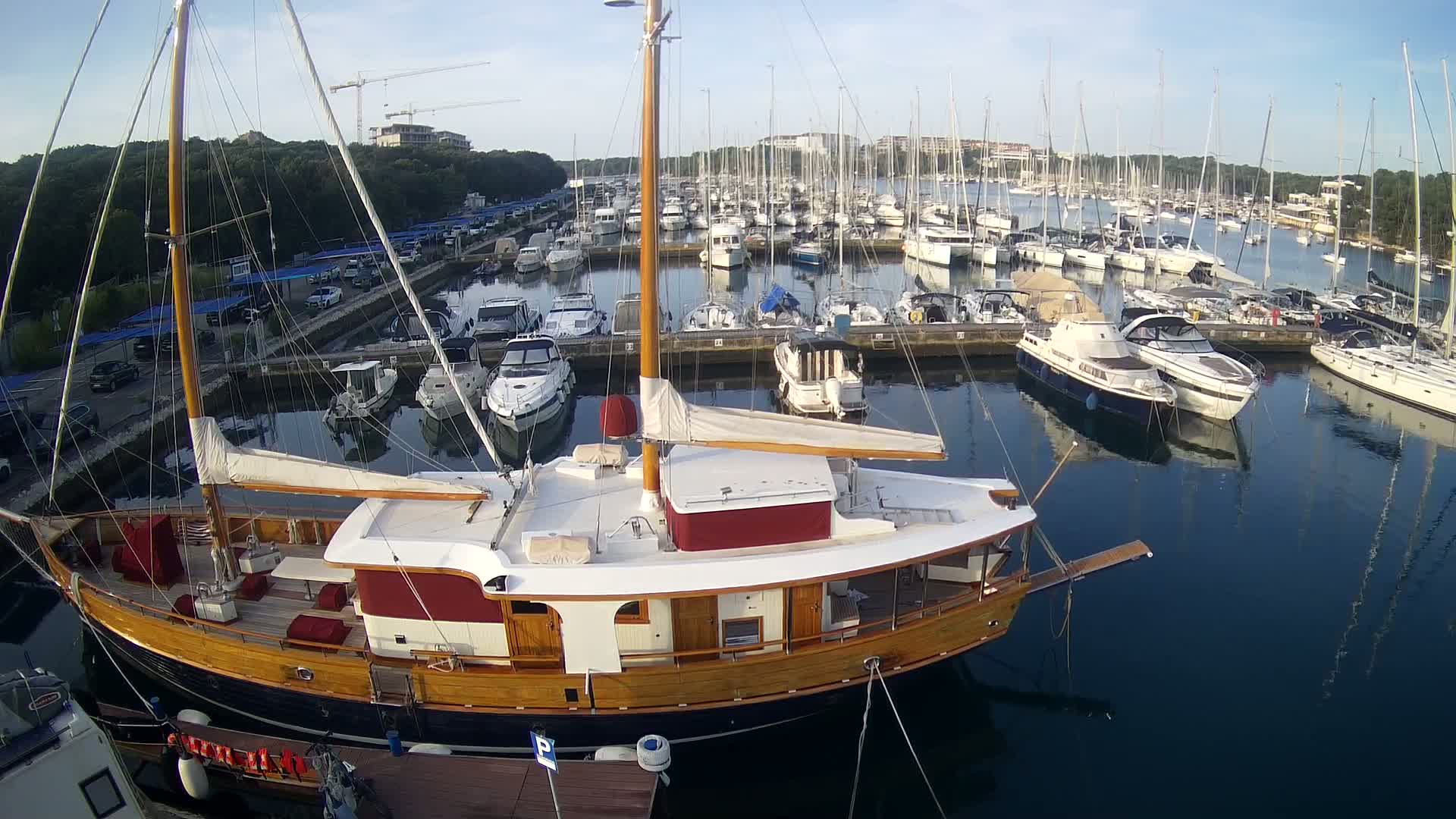 Pula, Marina Veruda South View Live Cam - Pjescana Uvala, Pula, Istria, Croatia