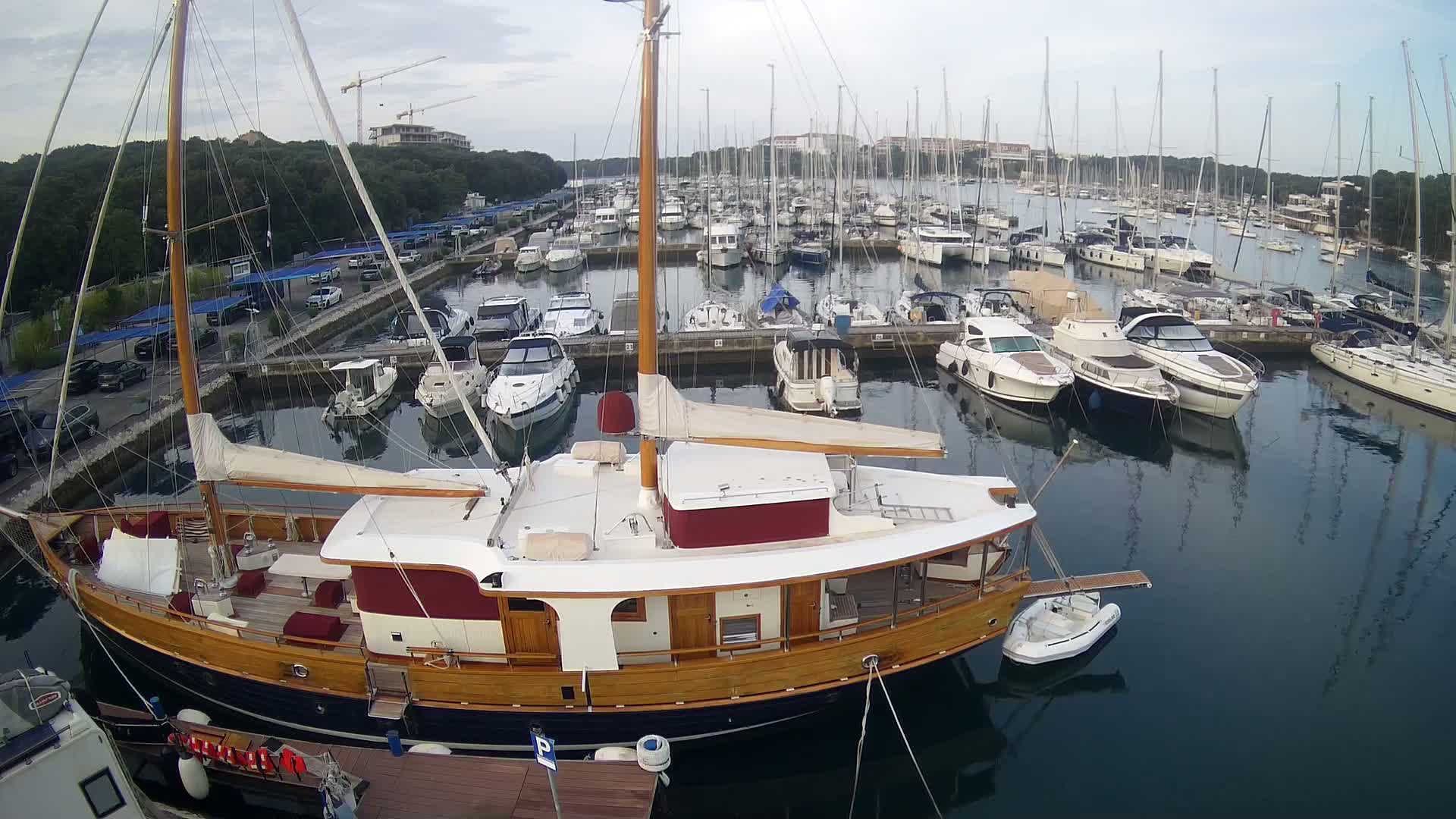 Pula, Marina Veruda South View Live Cam - Pjescana Uvala, Pula, Istria, Croatia