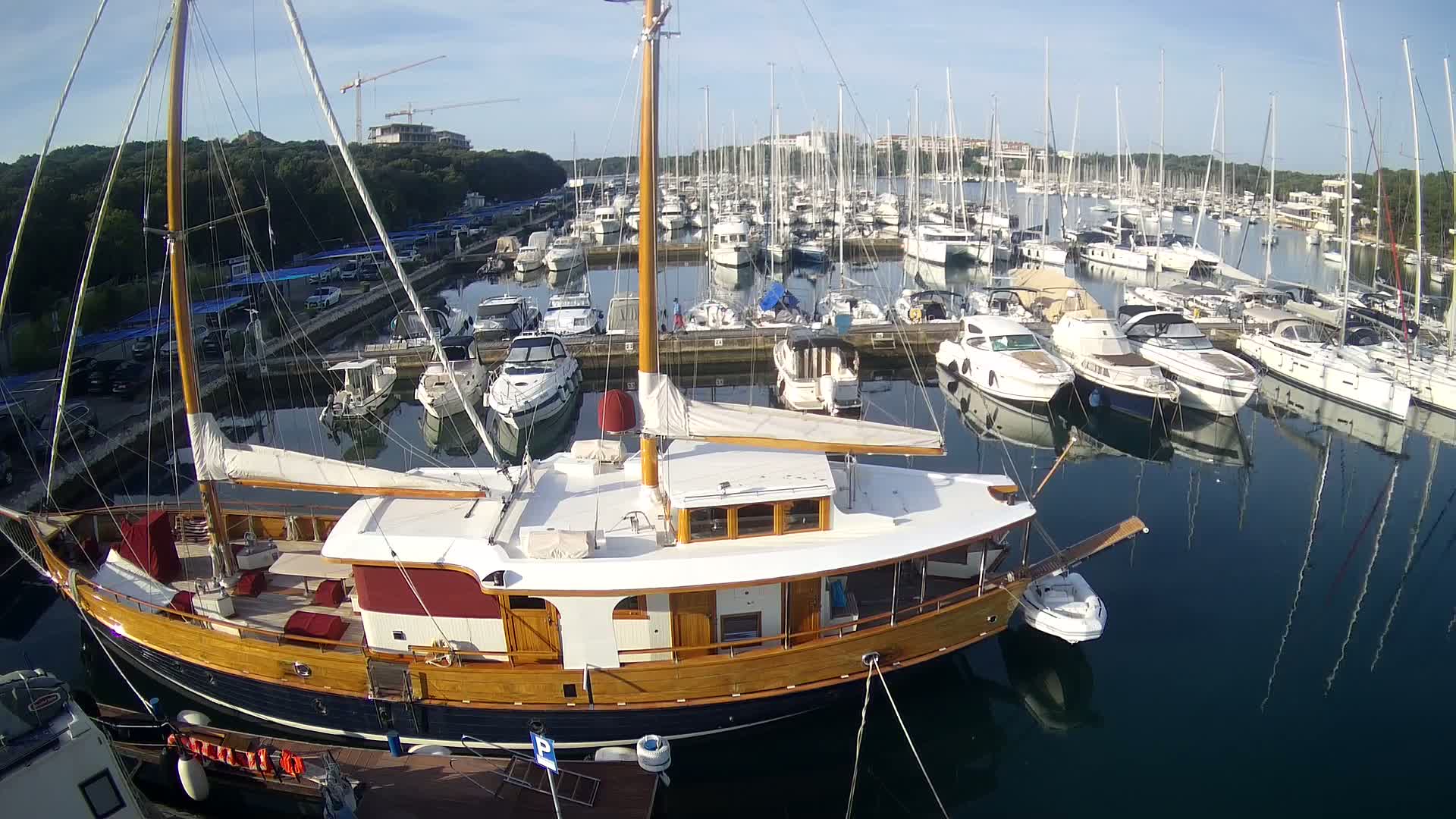 Pula, Marina Veruda South View Live Cam - Pjescana Uvala, Pula, Istria, Croatia