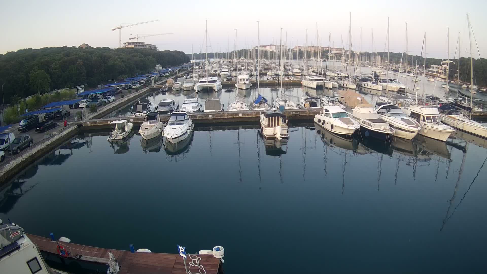 Pula, Marina Veruda South View Live Cam - Pjescana Uvala, Pula, Istria, Croatia