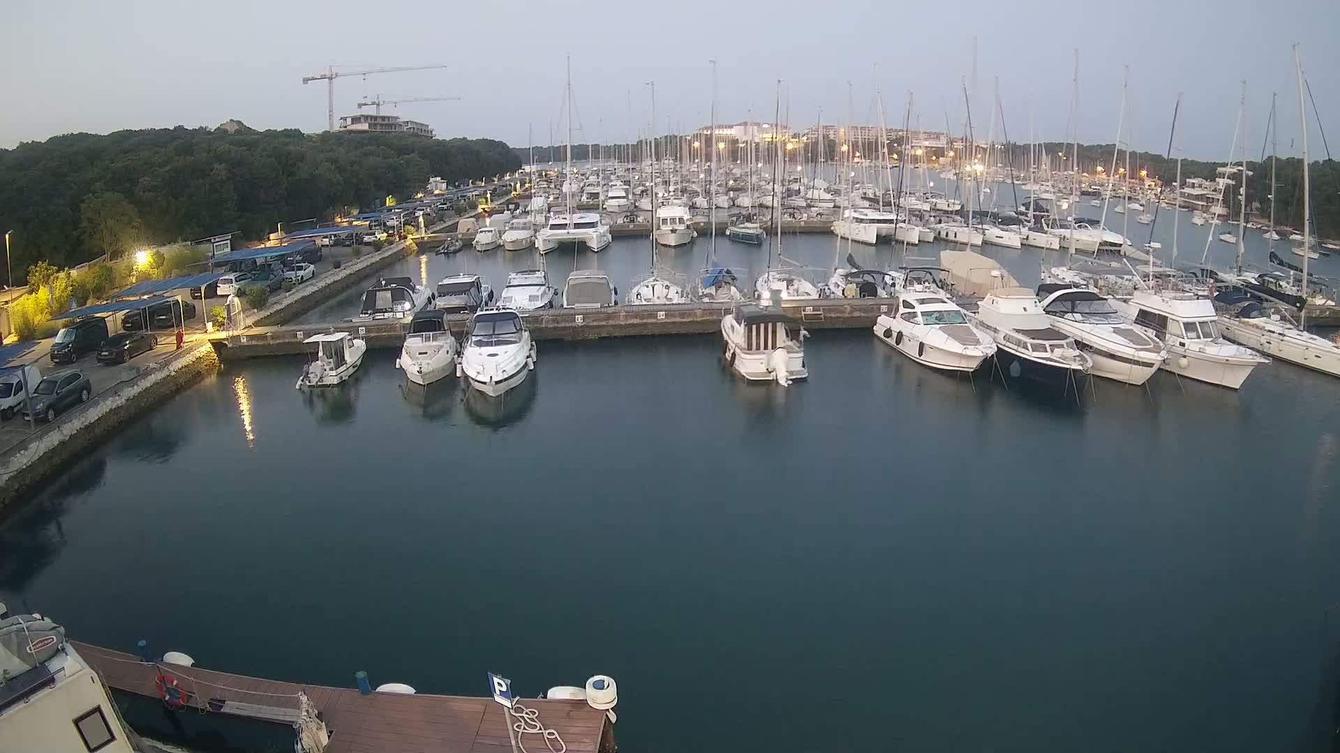 Pula, Marina Veruda South View Live Cam - Pjescana Uvala, Pula, Istria, Croatia