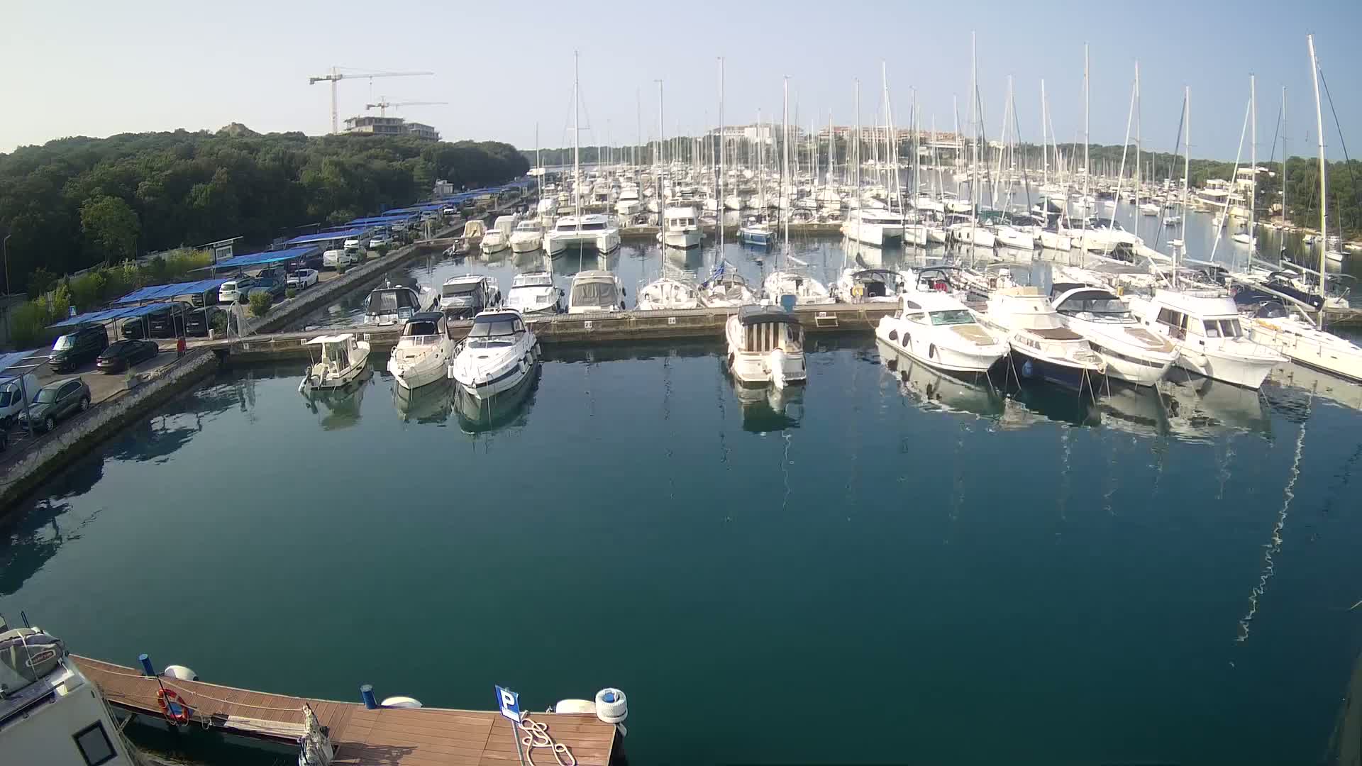 Pula, Marina Veruda South View Live Cam - Pjescana Uvala, Pula, Istria, Croatia