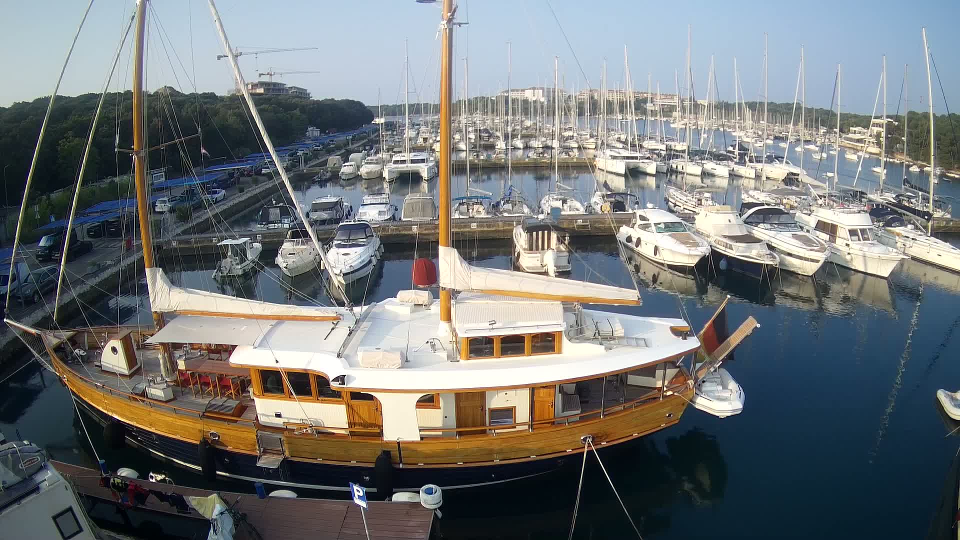 Pula, Marina Veruda South View Live Cam - Pjescana Uvala, Pula, Istria, Croatia