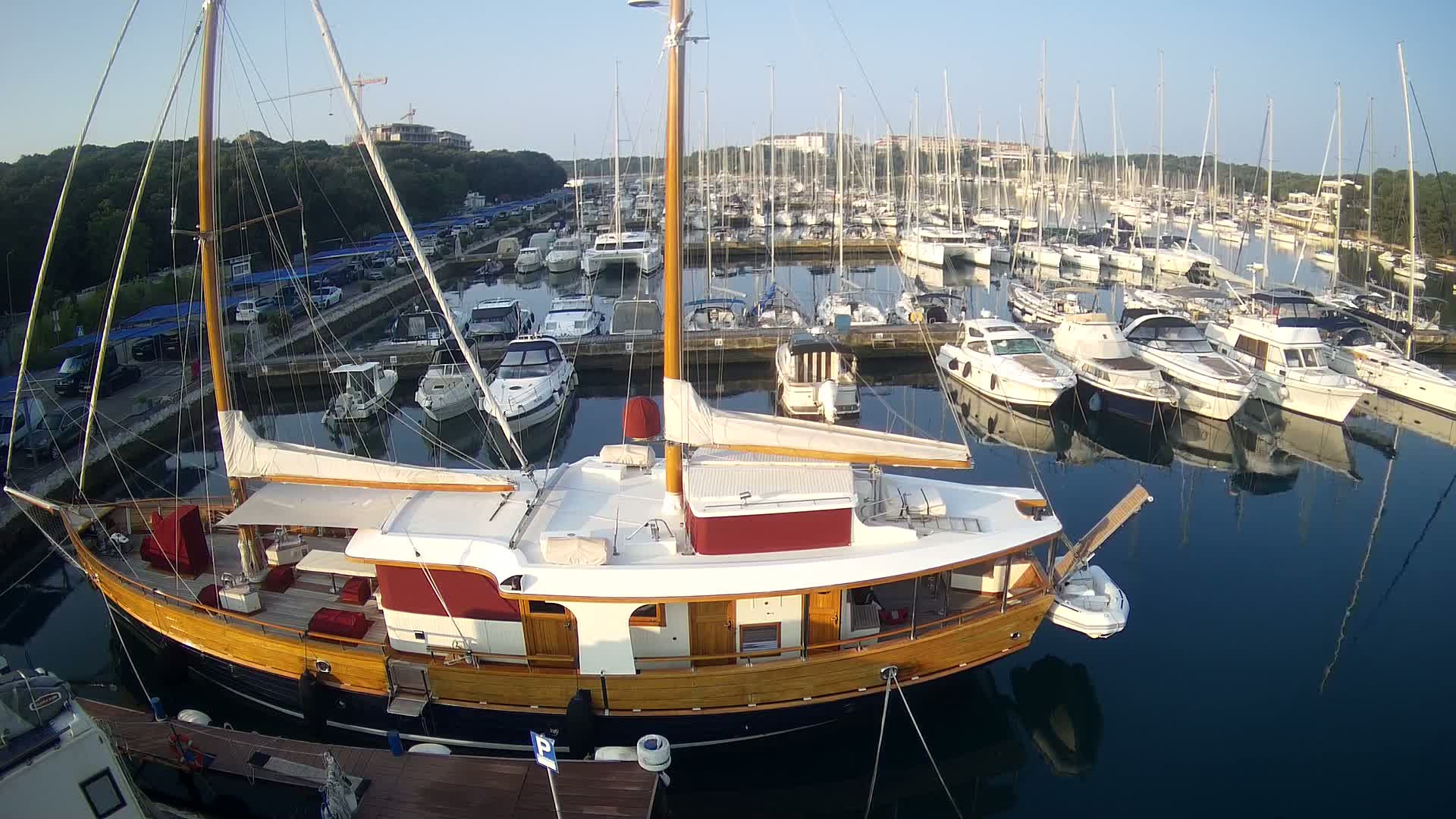 Pula, Marina Veruda South View Live Cam - Pjescana Uvala, Pula, Istria, Croatia