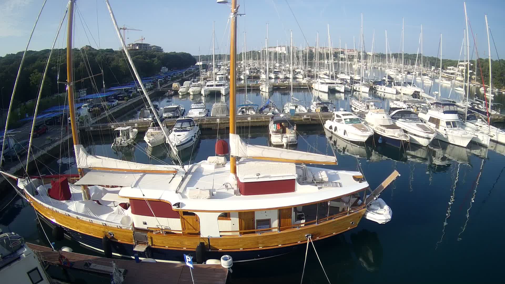 Pula, Marina Veruda South View Live Cam - Pjescana Uvala, Pula, Istria, Croatia