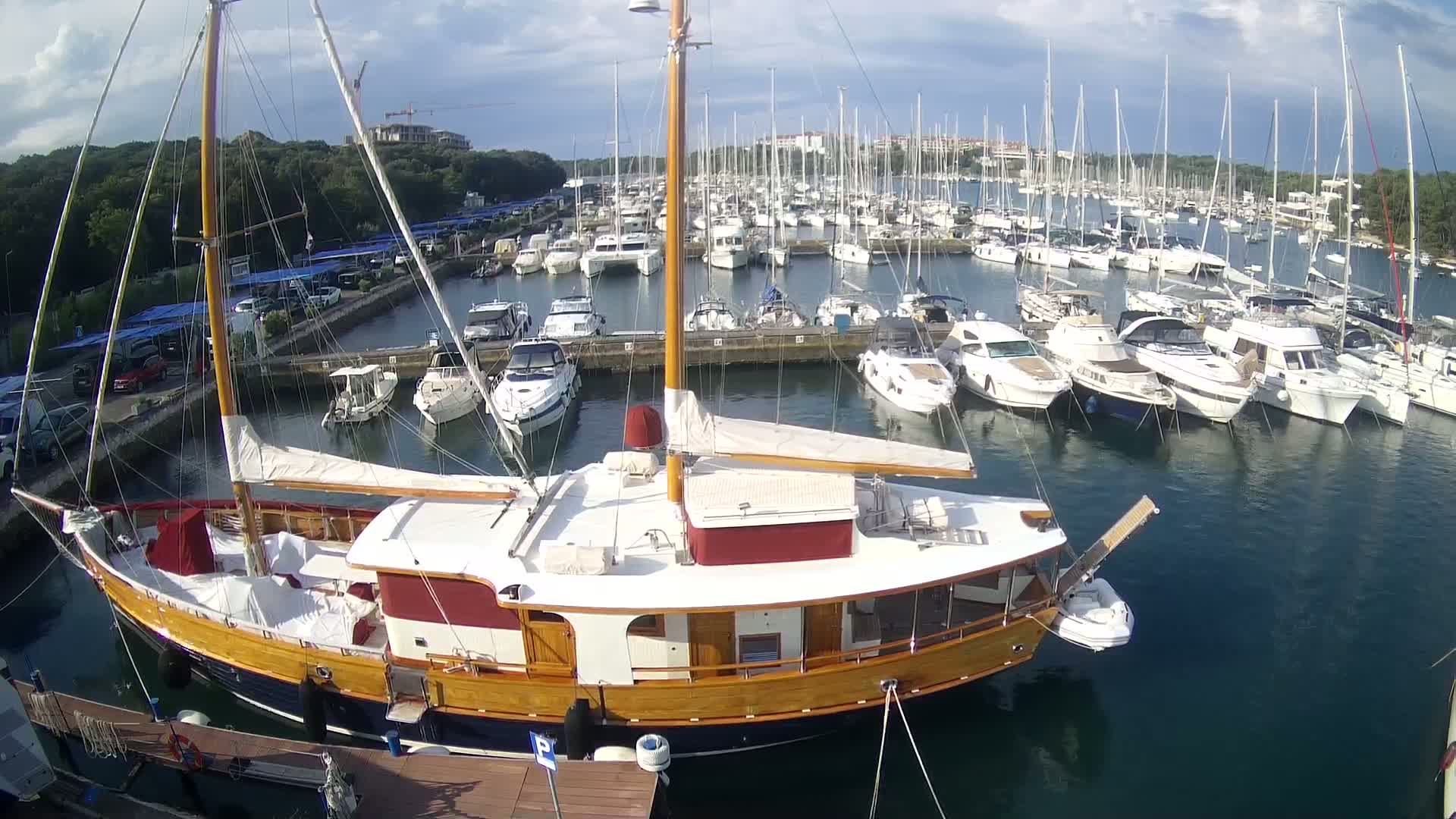 Pula, Marina Veruda South View Live Cam - Pjescana Uvala, Pula, Istria, Croatia