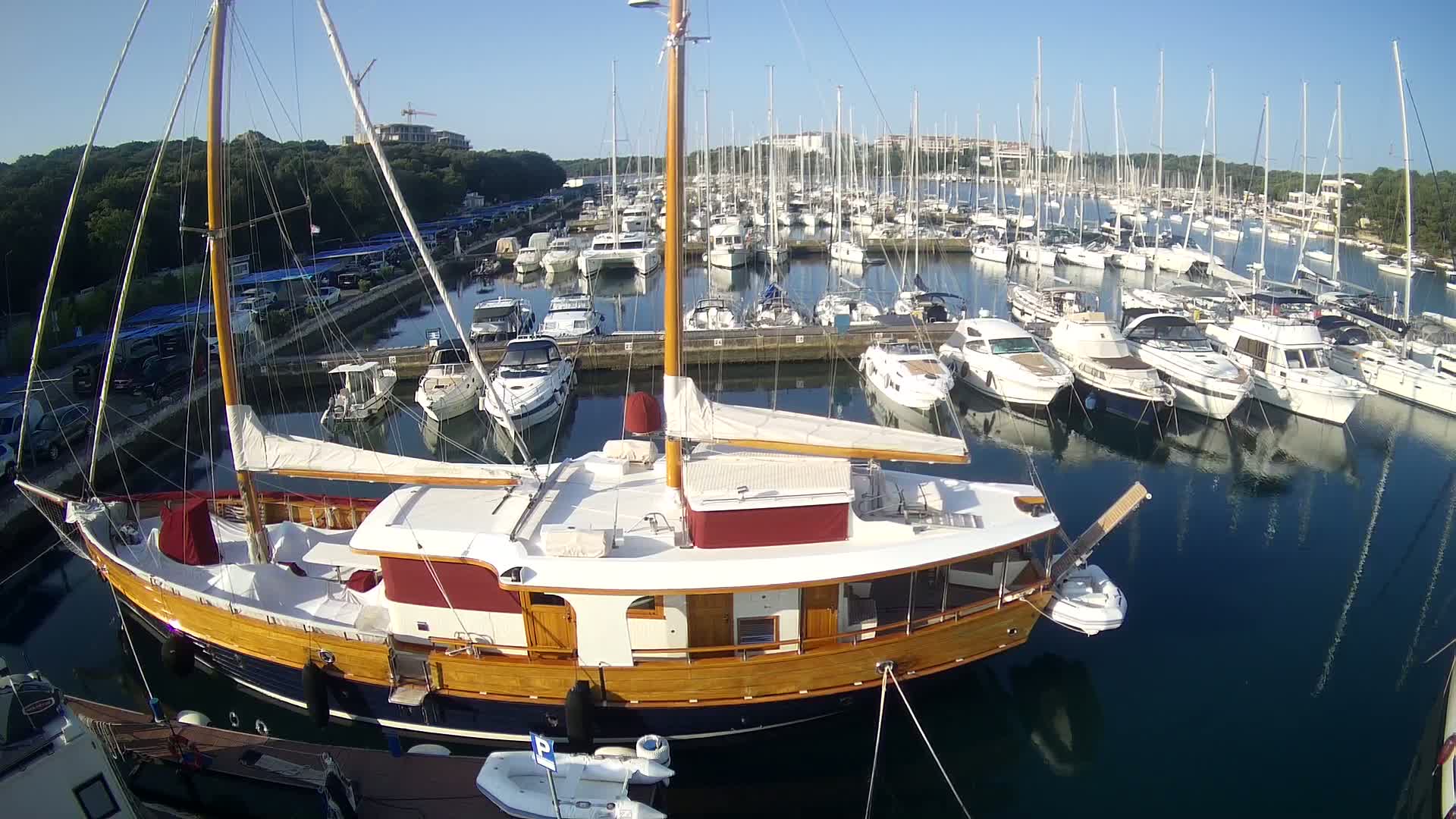 Pula, Marina Veruda South View Live Cam - Pjescana Uvala, Pula, Istria, Croatia