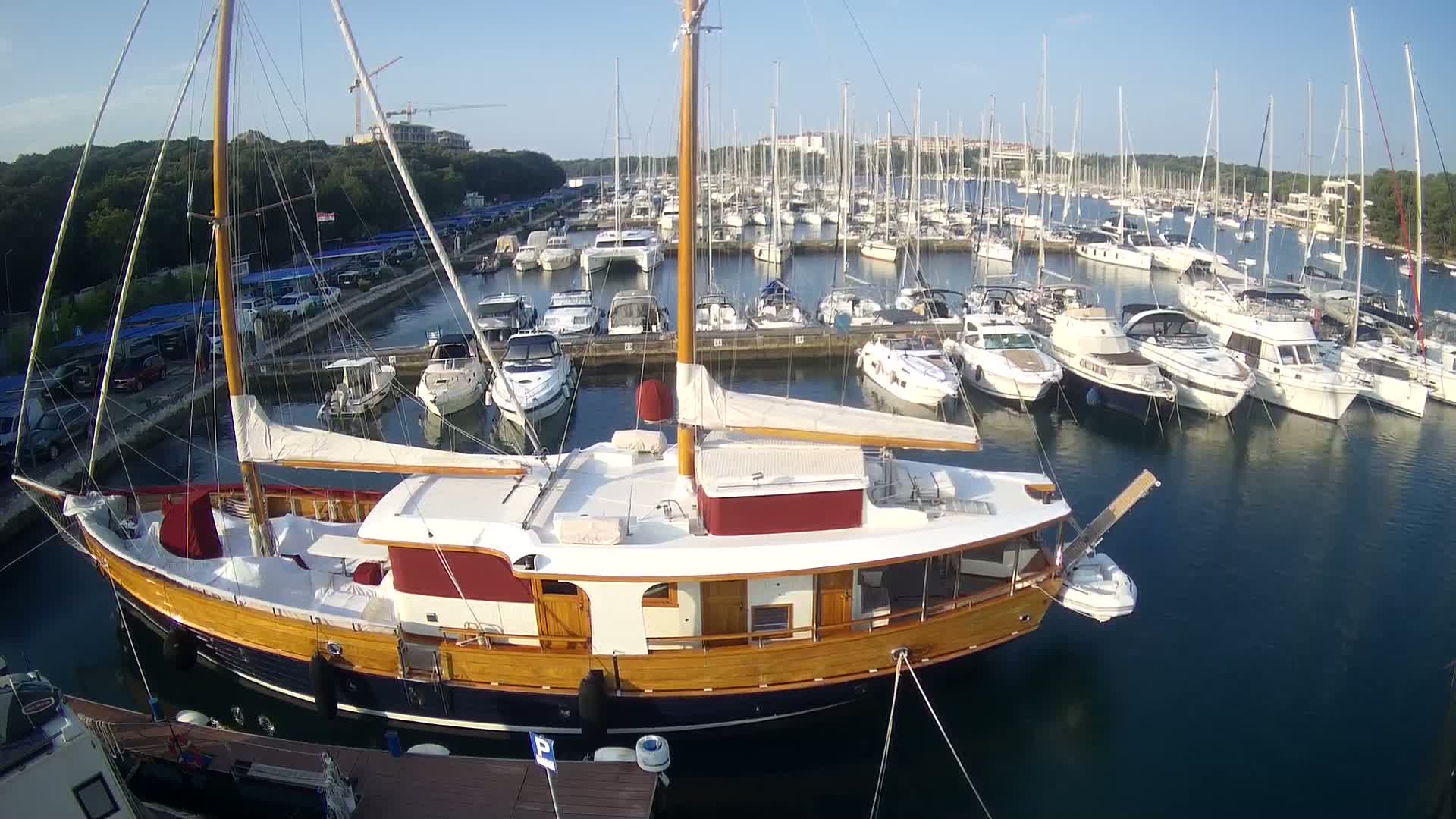Pula, Marina Veruda South View Live Cam - Pjescana Uvala, Pula, Istria, Croatia