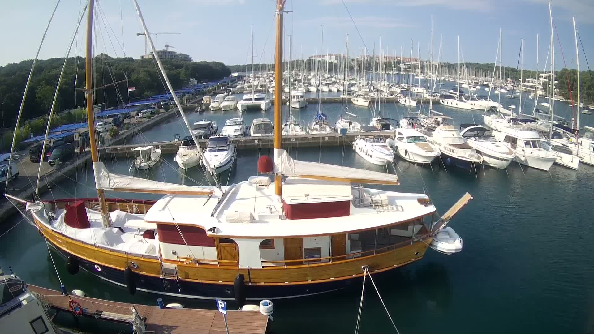 Pula, Marina Veruda South View Live Cam - Pjescana Uvala, Pula, Istria, Croatia