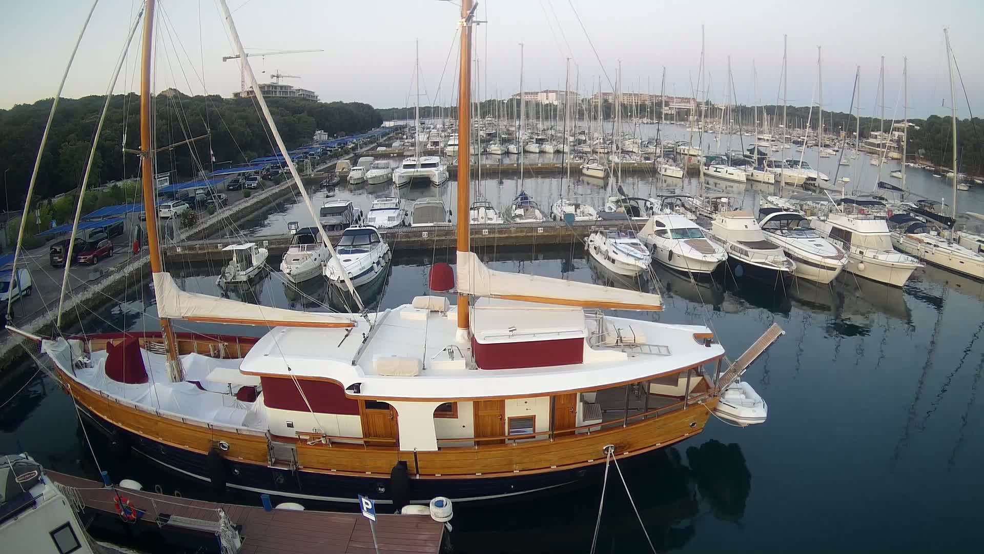 Pula, Marina Veruda South View Live Cam - Pjescana Uvala, Pula, Istria, Croatia