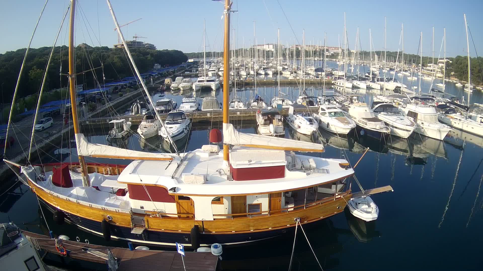 Pula, Marina Veruda South View Live Cam - Pjescana Uvala, Pula, Istria, Croatia