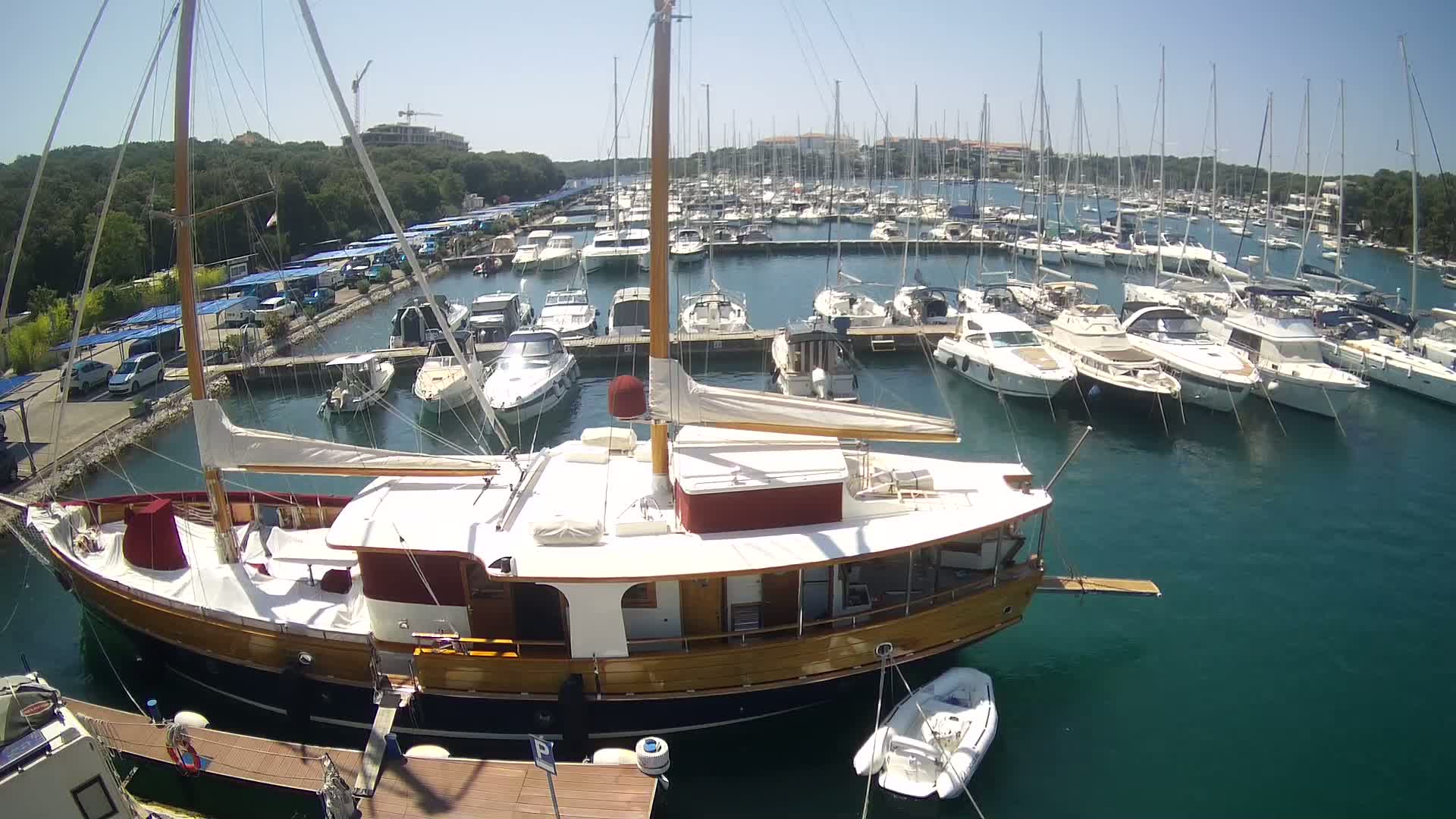 Pula, Marina Veruda South View Live Cam - Pjescana Uvala, Pula, Istria, Croatia