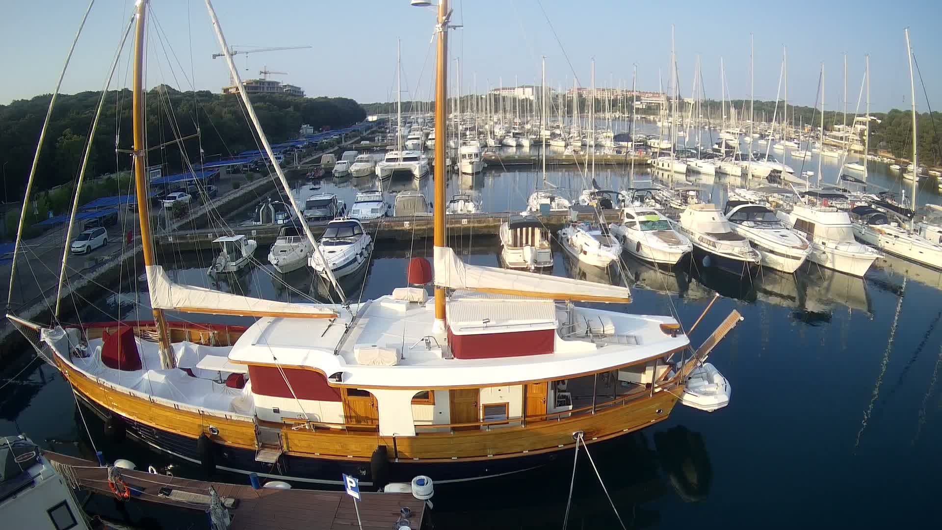 Pula, Marina Veruda South View Live Cam - Pjescana Uvala, Pula, Istria, Croatia