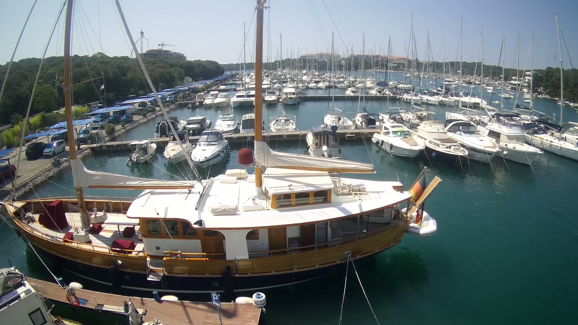 Pula, Marina Veruda South View Live Cam - Pjescana Uvala, Pula, Istria, Croatia