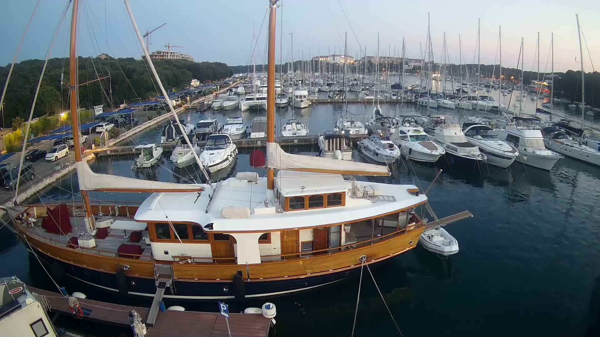 Pula, Marina Veruda South View Live Cam - Pjescana Uvala, Pula, Istria, Croatia