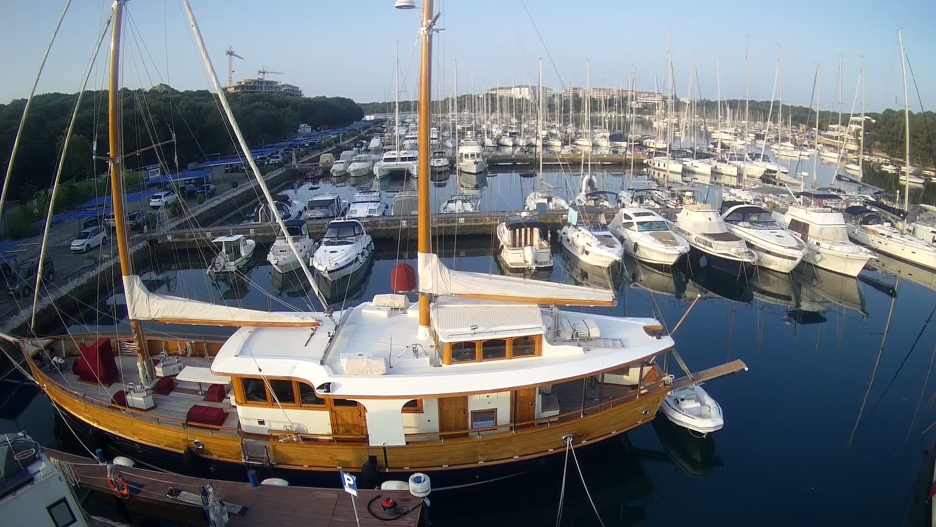 Pula, Marina Veruda South View Live Cam - Pjescana Uvala, Pula, Istria, Croatia