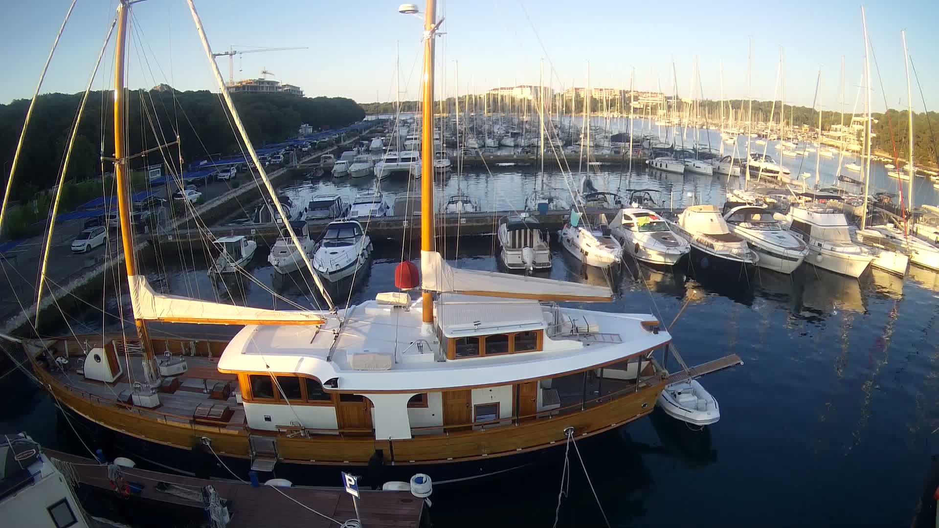 Pula, Marina Veruda South View Live Cam - Pjescana Uvala, Pula, Istria, Croatia