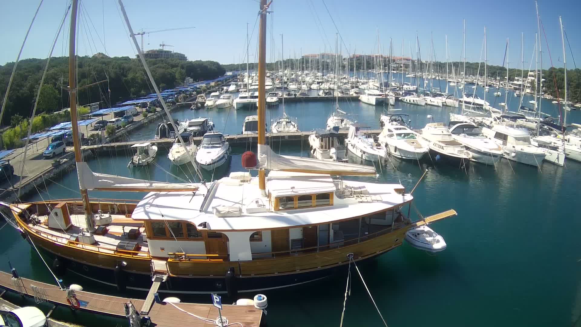 Pula, Marina Veruda South View Live Cam - Pjescana Uvala, Pula, Istria, Croatia
