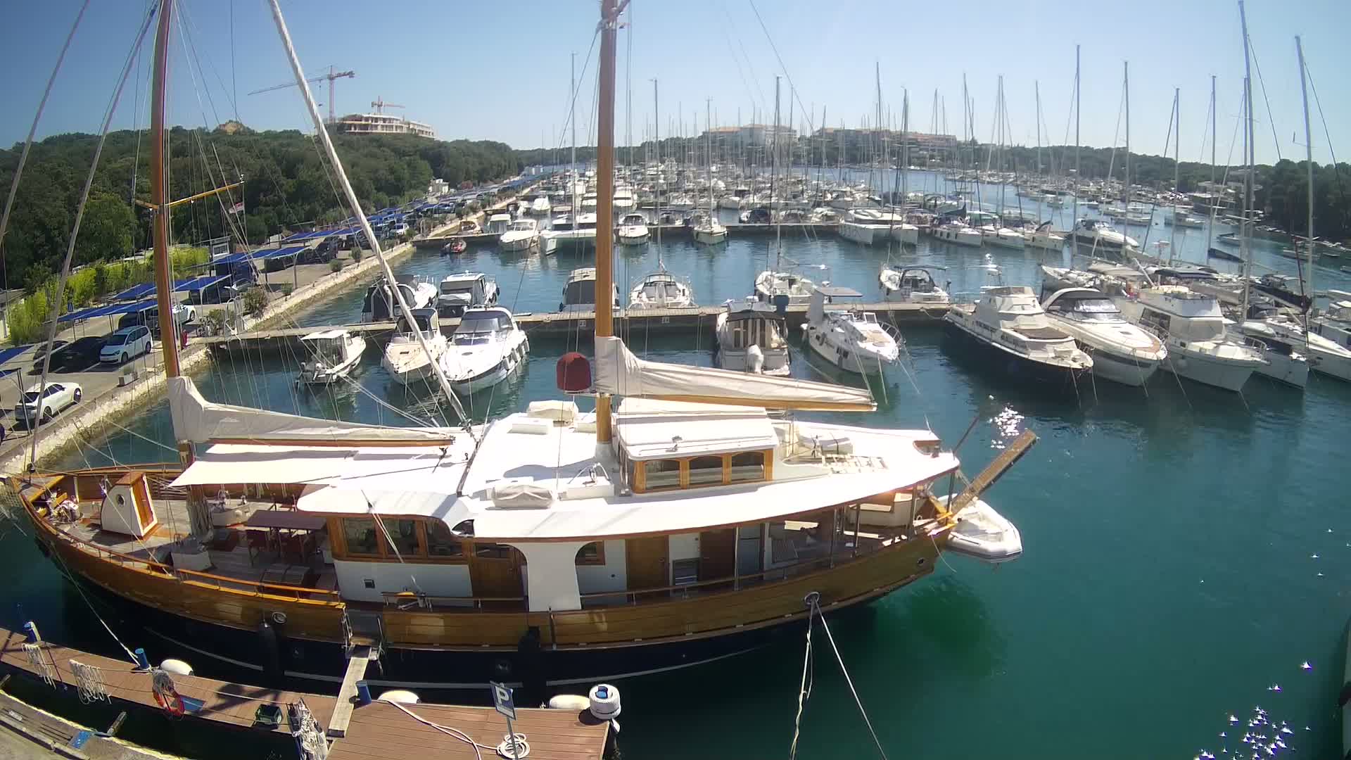 Pula, Marina Veruda South View Live Cam - Pjescana Uvala, Pula, Istria, Croatia