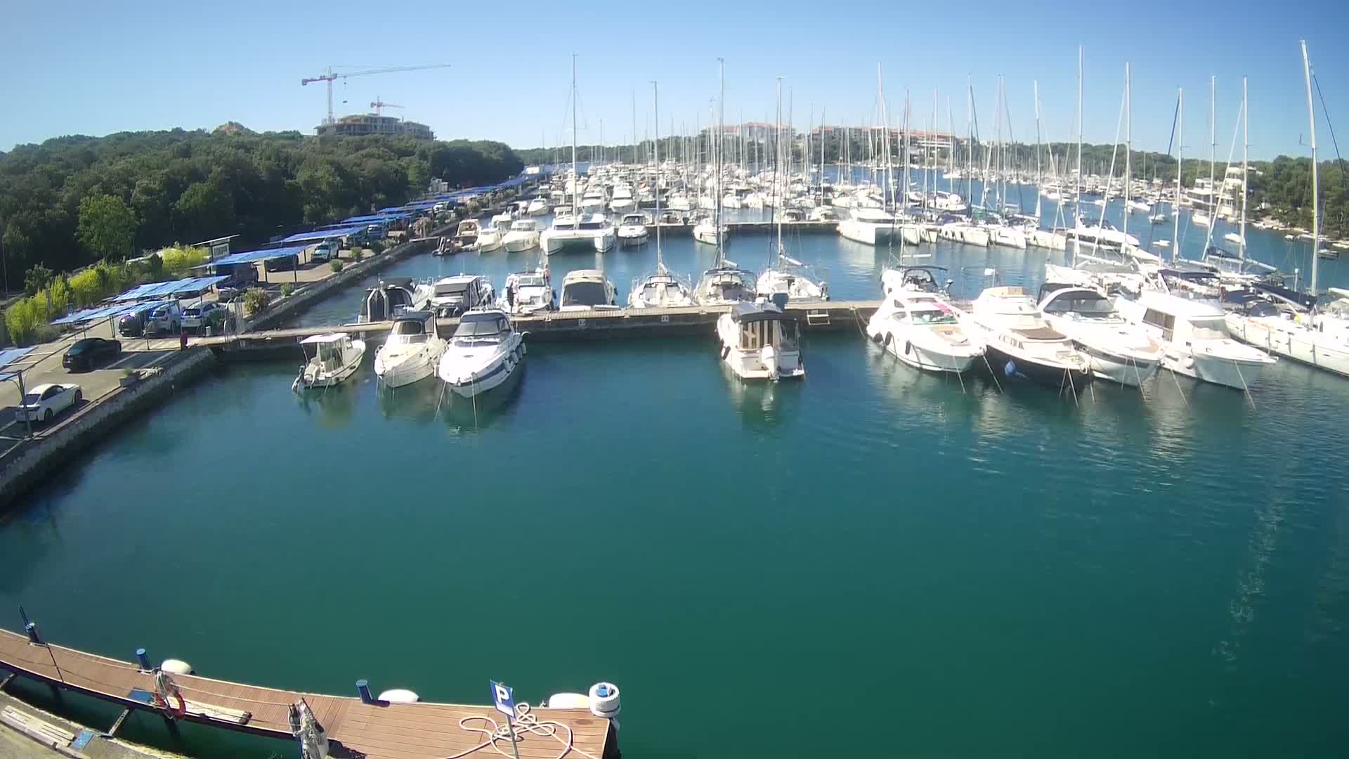 Pula, Marina Veruda South View Live Cam - Pjescana Uvala, Pula, Istria, Croatia