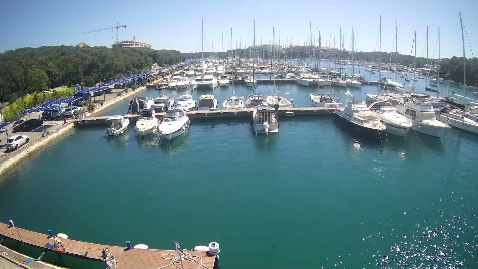 Pula, Marina Veruda South View Live Cam - Pjescana Uvala, Pula, Istria, Croatia