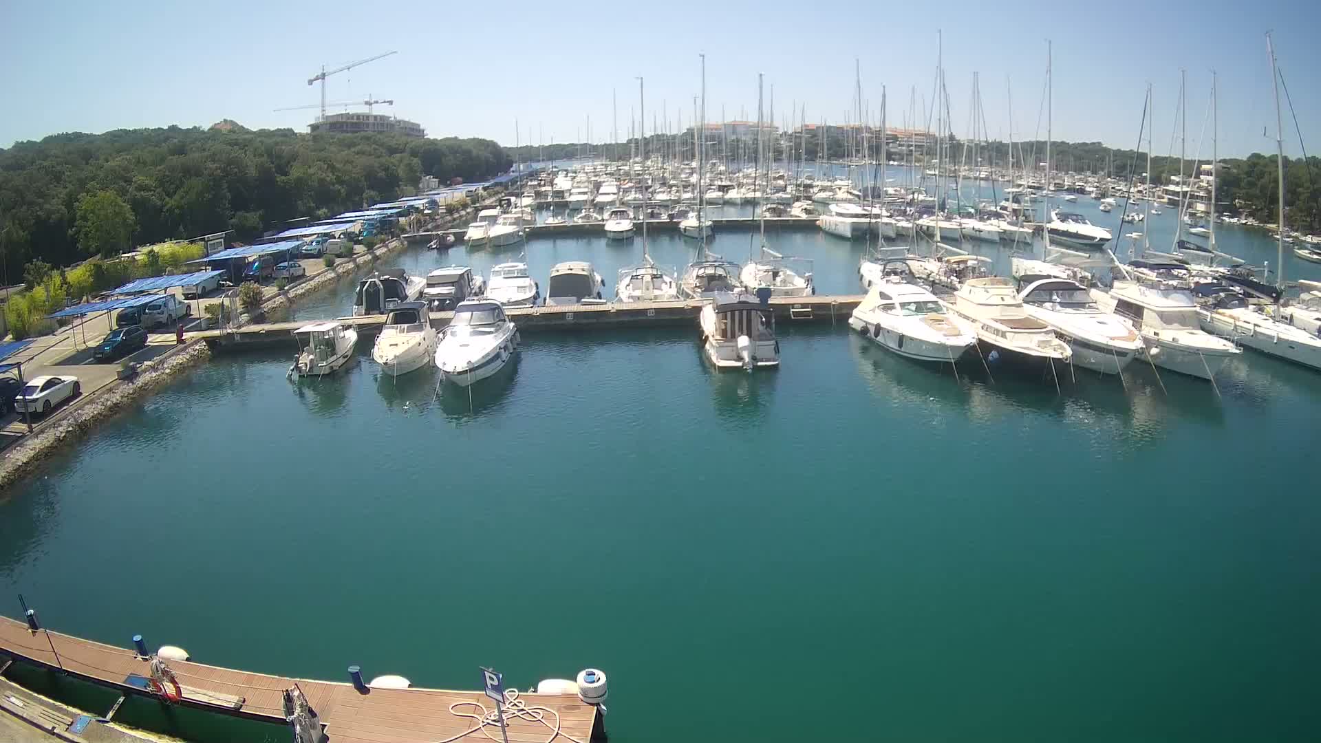 Pula, Marina Veruda South View Live Cam - Pjescana Uvala, Pula, Istria, Croatia