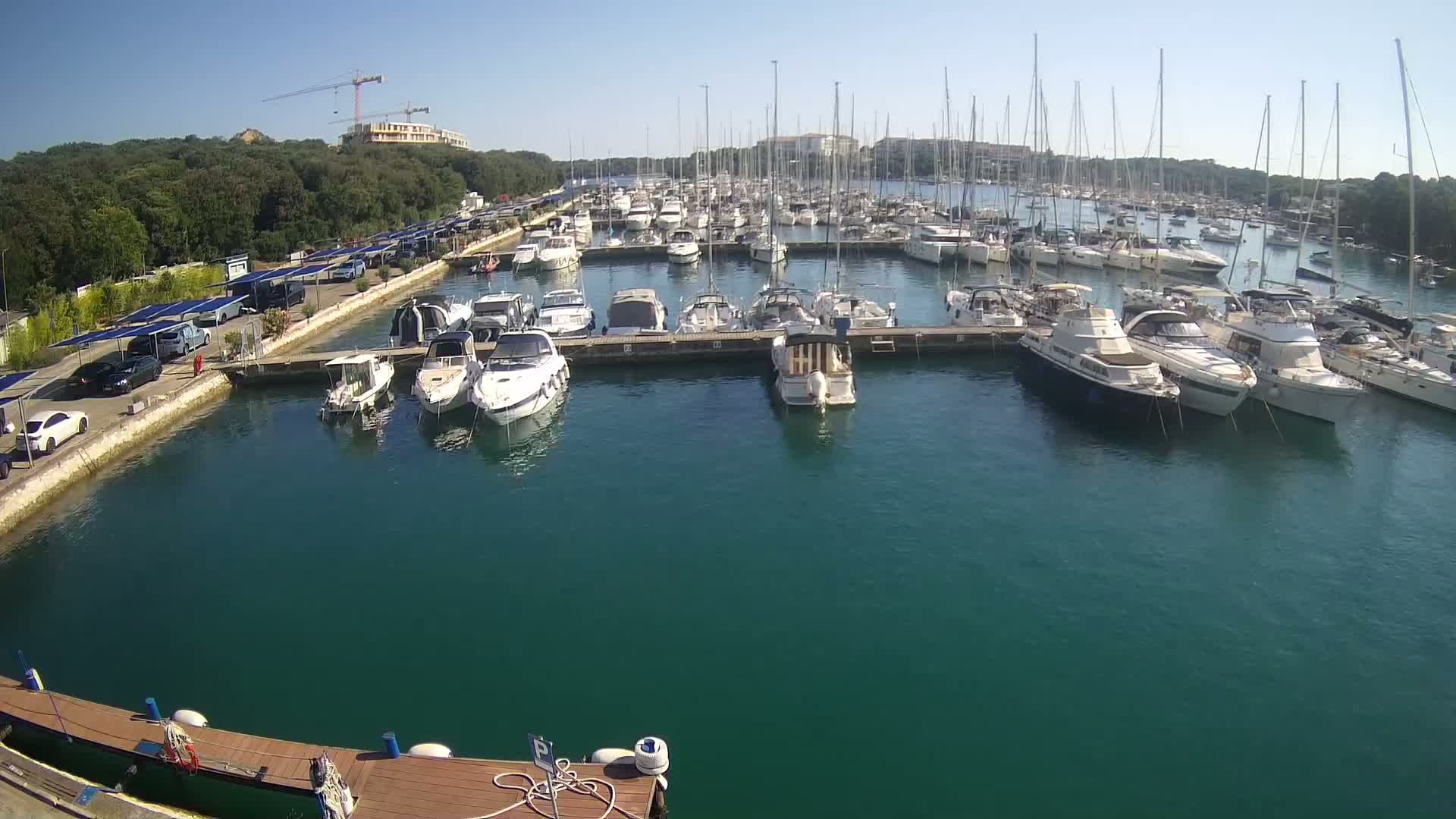 Pula, Marina Veruda South View Live Cam - Pjescana Uvala, Pula, Istria, Croatia