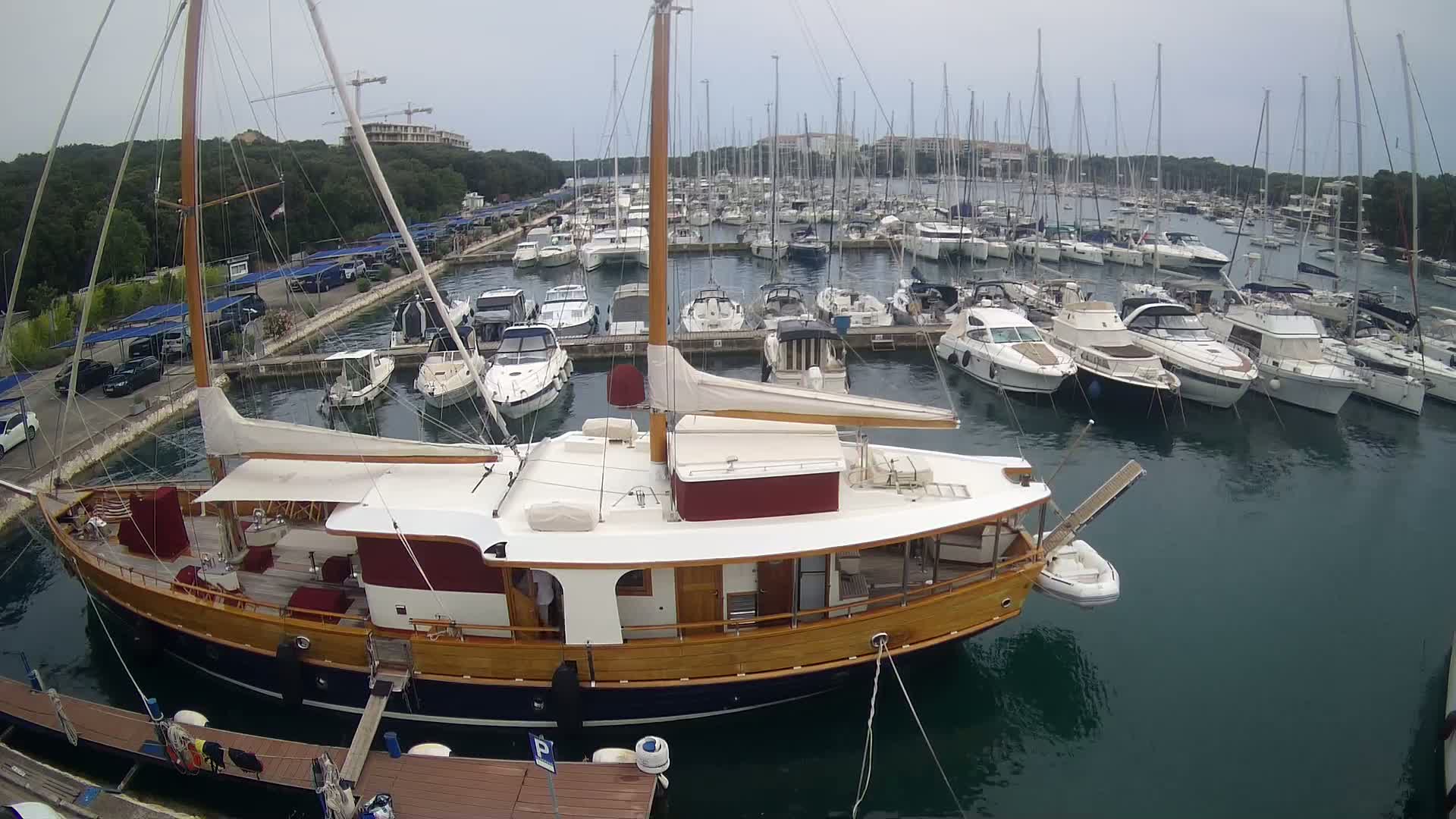 Pula, Marina Veruda South View Live Cam - Pjescana Uvala, Pula, Istria, Croatia