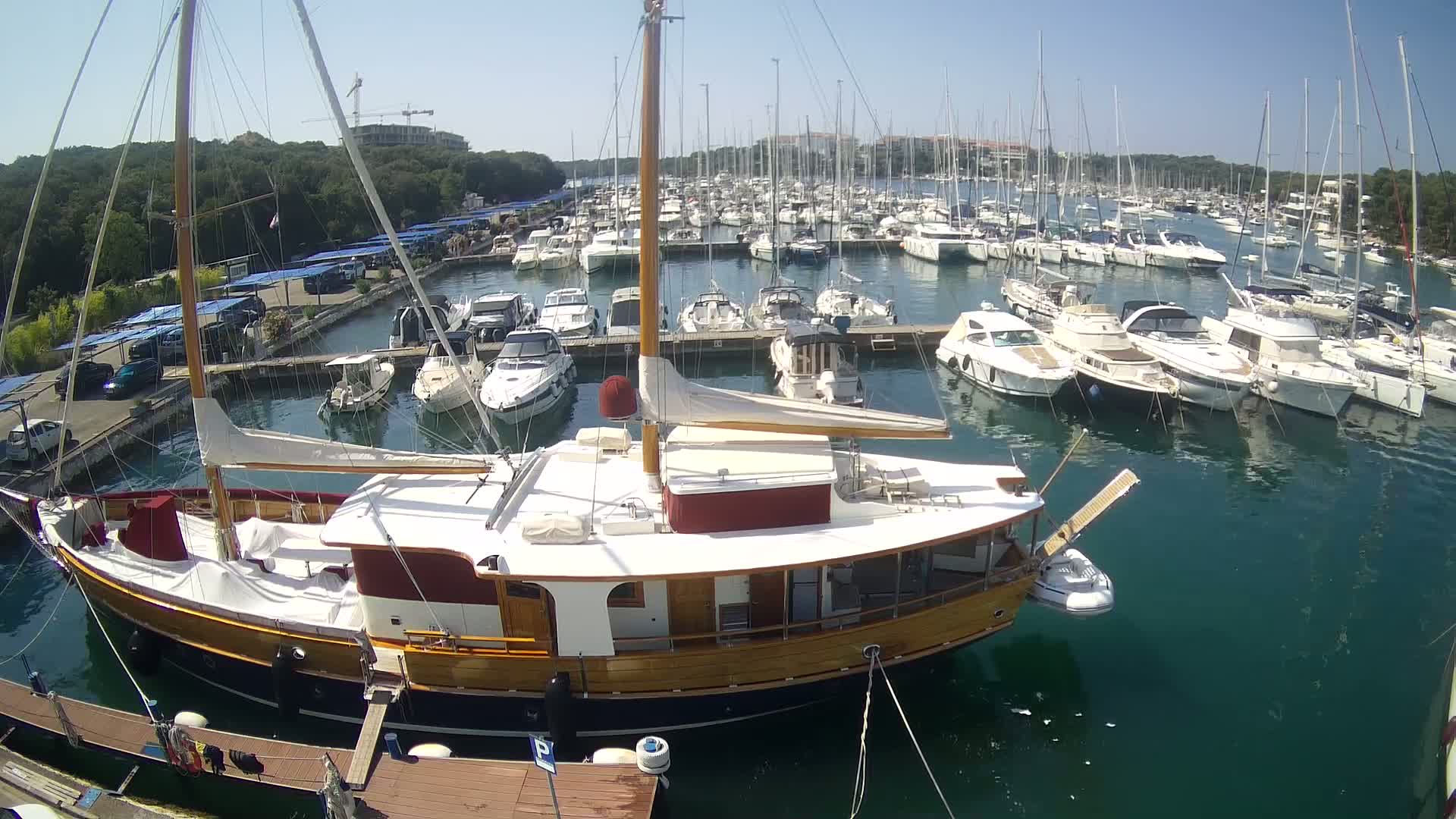Pula, Marina Veruda South View Live Cam - Pjescana Uvala, Pula, Istria, Croatia