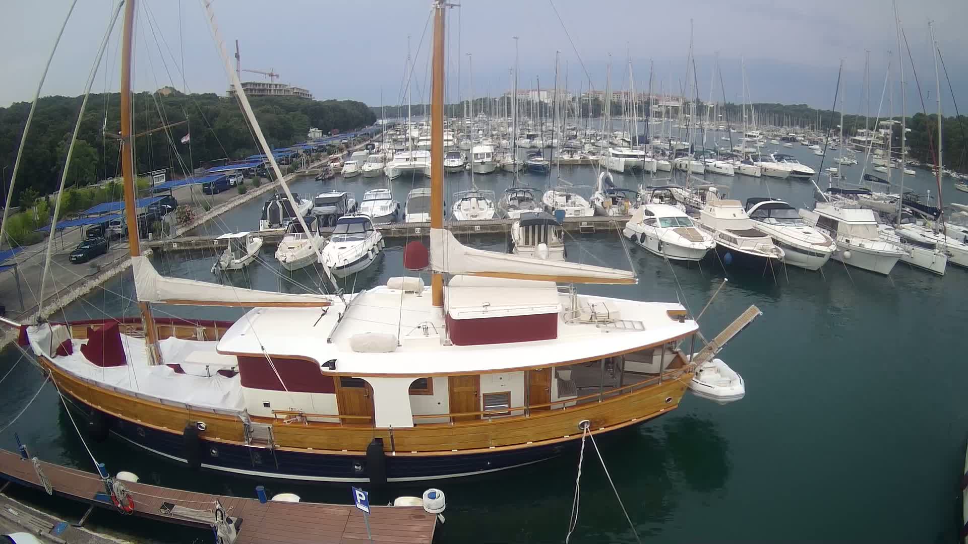 Pula, Marina Veruda South View Live Cam - Pjescana Uvala, Pula, Istria, Croatia