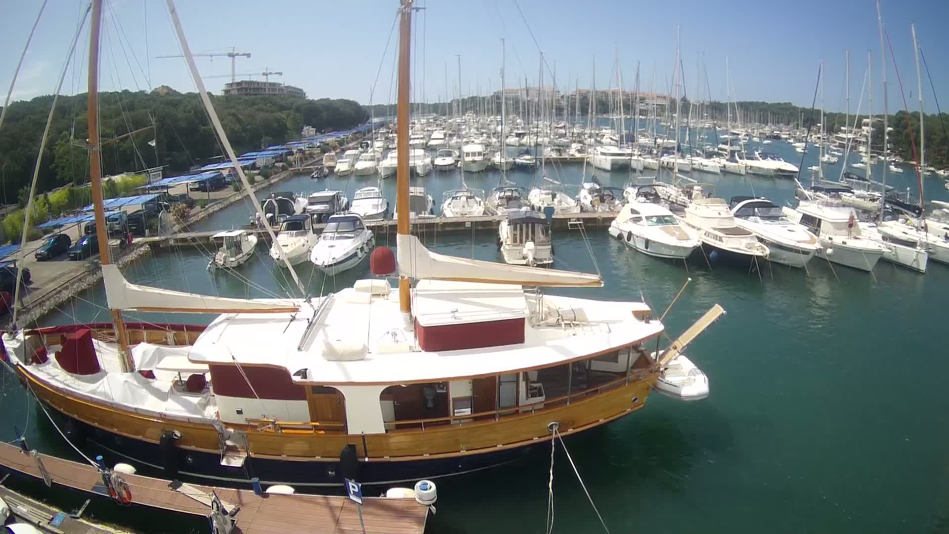 Pula, Marina Veruda South View Live Cam - Pjescana Uvala, Pula, Istria, Croatia