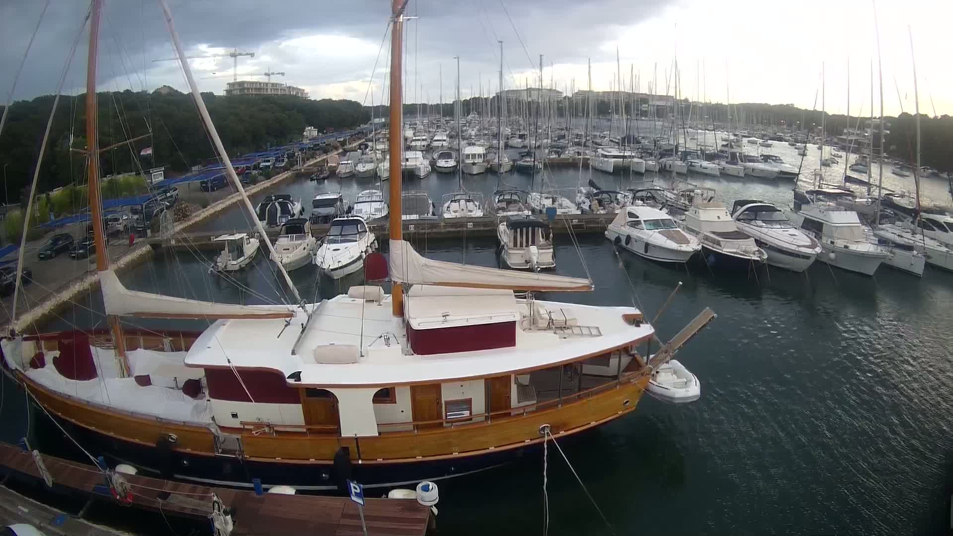 Pula, Marina Veruda South View Live Cam - Pjescana Uvala, Pula, Istria, Croatia